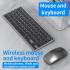Coteci Dual Mode Wireless, Bluetooth Mouse and Keyboard Combo English Layout - Gray